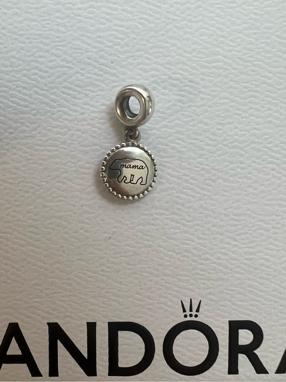 Retired Pandora Mama Bear Dangle Charm